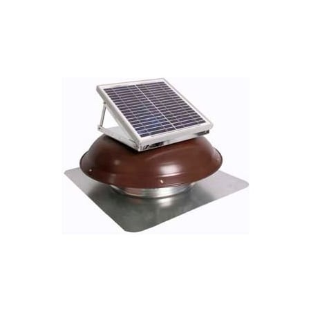 Ventamatic Ventamatic VX1000SOLDOMBRN Solar Roof Attic Vent With Dome-Mounted Panel, Brown VX1000SOLDOMBRN